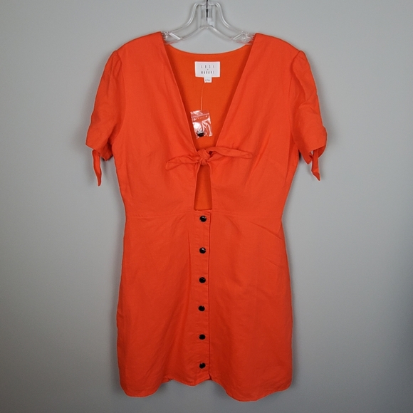 NWOT Lost + Wander Papaya Colored Dress - Picture 3 of 7